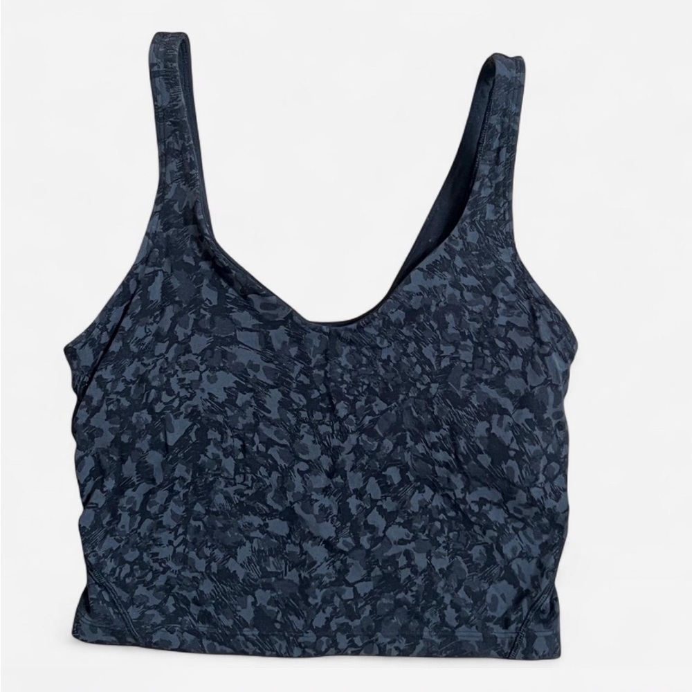 Lululemon tank top size 4 cheetah print black and white